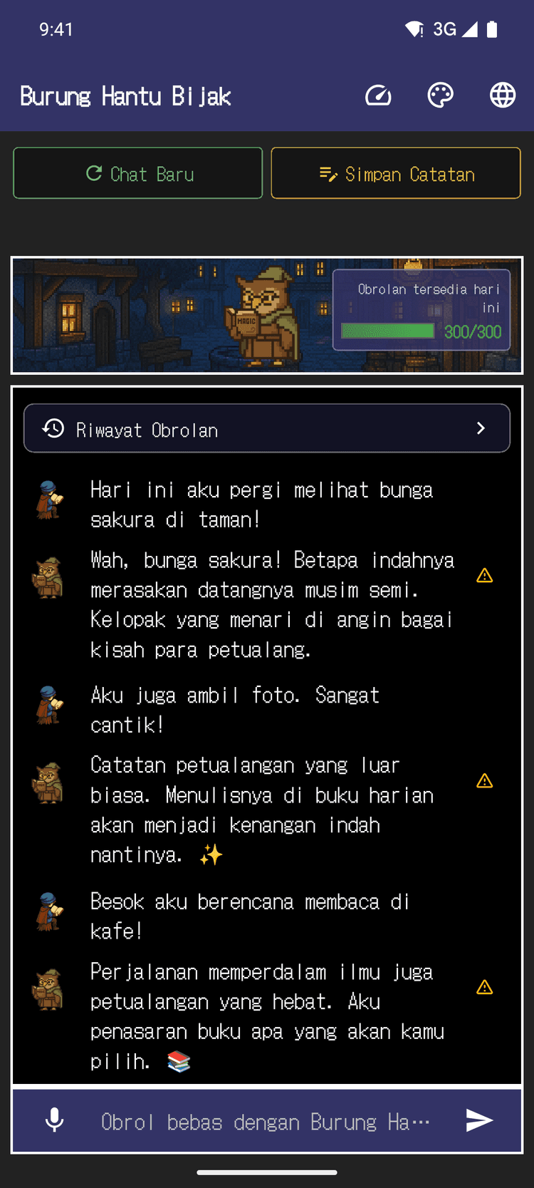 Ngobrol dengan karakter untuk menulis diary - Catat harimu secara alami lewat percakapan