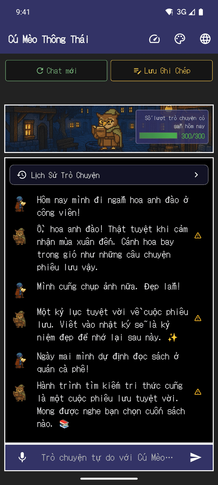 Trò chuyện với nhân vật để viết nhật ký - Ghi lại một ngày thật tự nhiên qua trò chuyện
